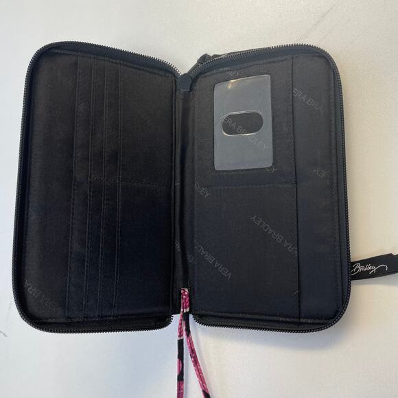 Vera Bradley Bi-Fold Zip Wristlet Wallet Floral Print Card Holder Purse - Picture 6 of 6